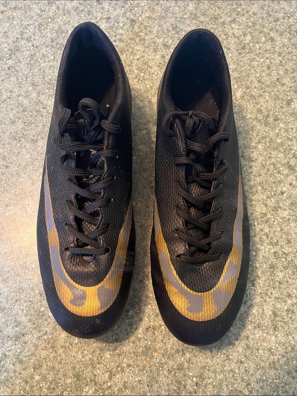 Women’s Black and Gold Soccer Shoes